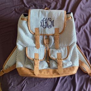 Striped Backpack monogrammed “DKM”